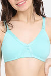 Rosaline Everyday Double Layered Non Wired 3/4th Coverage T-Shirt Bra - Aruba Blue — thumbnail 4